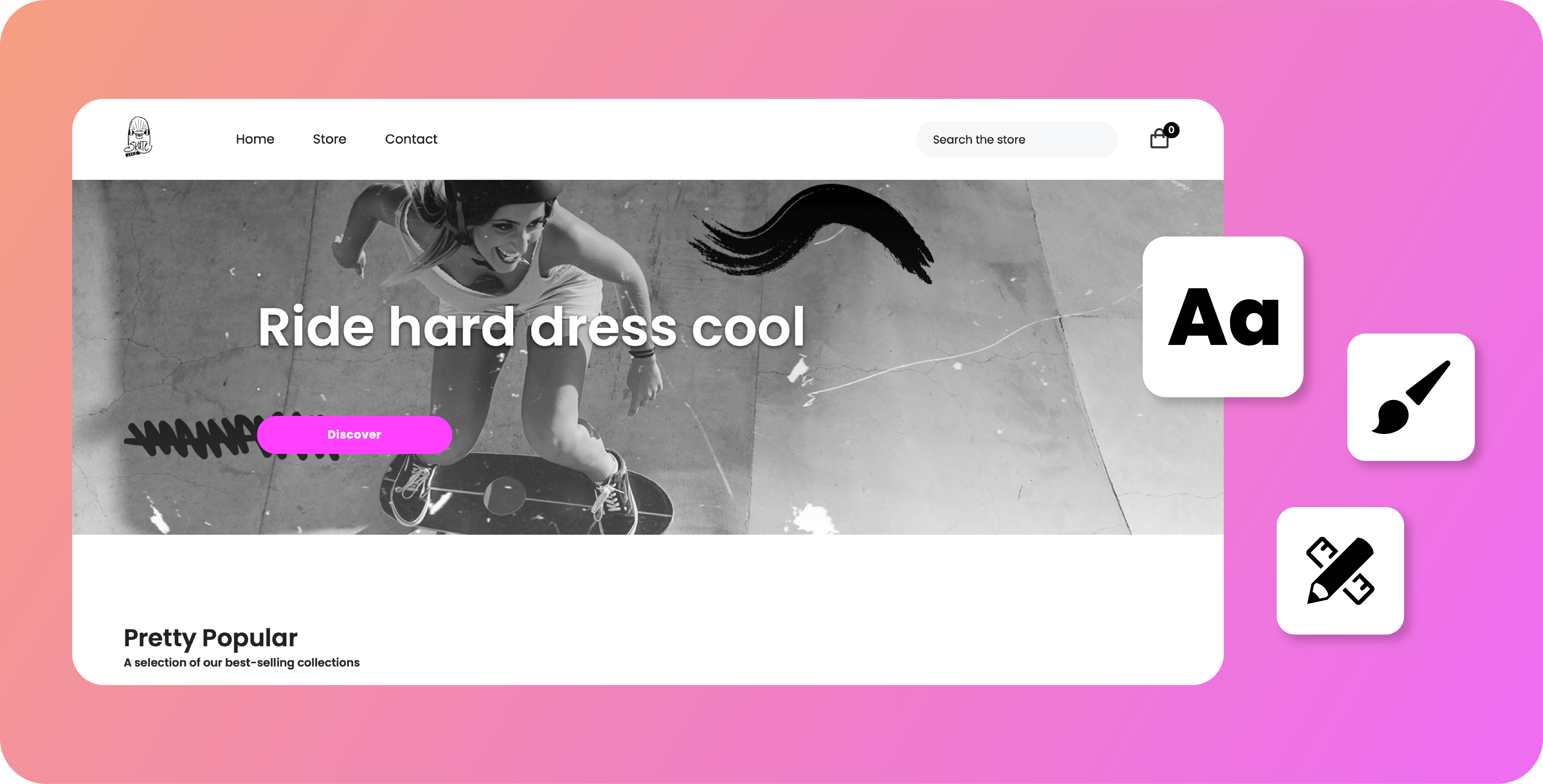 Une personnalisation totale de votre boutique en ligne avec notre CMS.